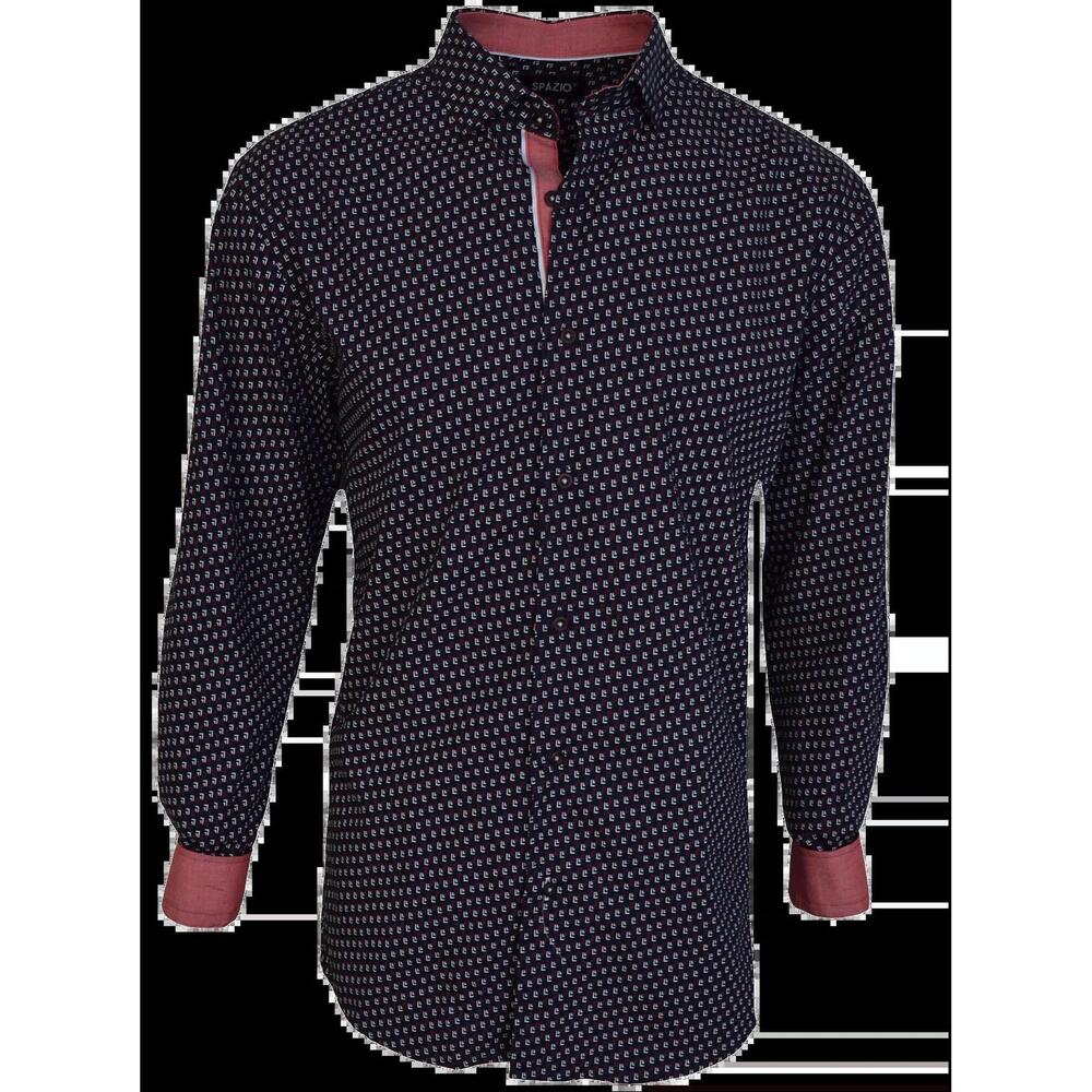 NEW SPAZIO men's flinn sport shirt in navy